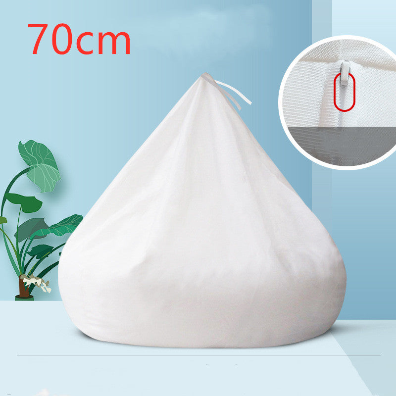White giant bean bag chair with carry handle, 70cm size