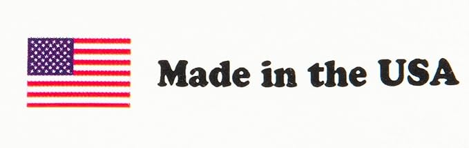 Made in the USA label with U.S. flag