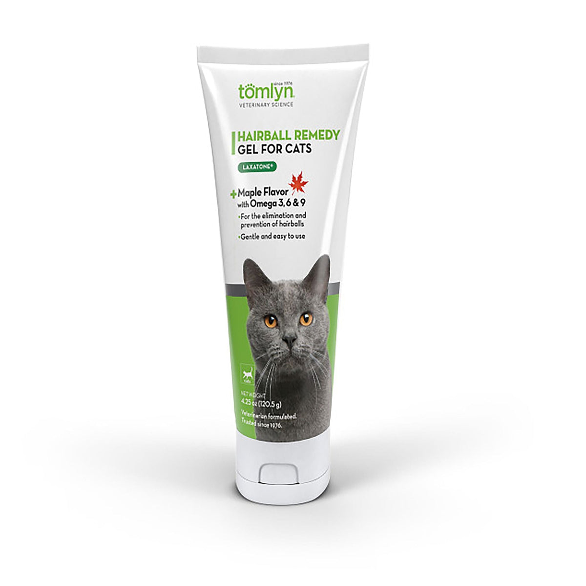 Tomlyn hairball remedy gel for cats, maple-flavored, squeeze tube, 4.25 oz