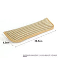 Beige woven long catnip pillow chew toy, rounded edges, single bolster design.