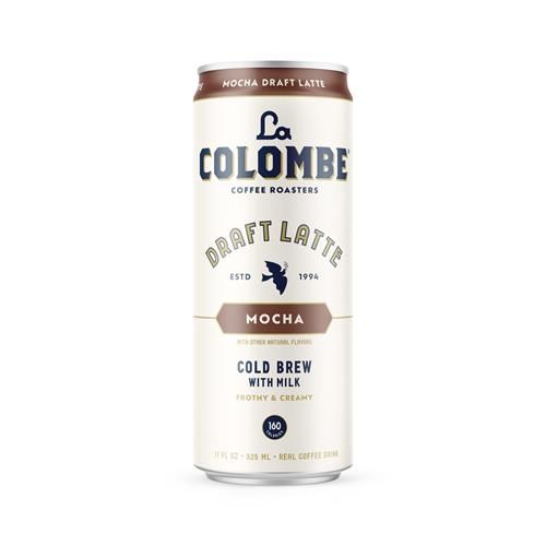 Mocha draft latte coffee can, La Colombe, cold brew with milk, 11 fl oz