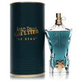 Jean Paul Gaultier Le Beau men's eau de toilette, glass bottle with gold cap and teal liquid