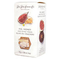Fig honey and EVOO olive oil crackers box with fig illustrations, 125 g