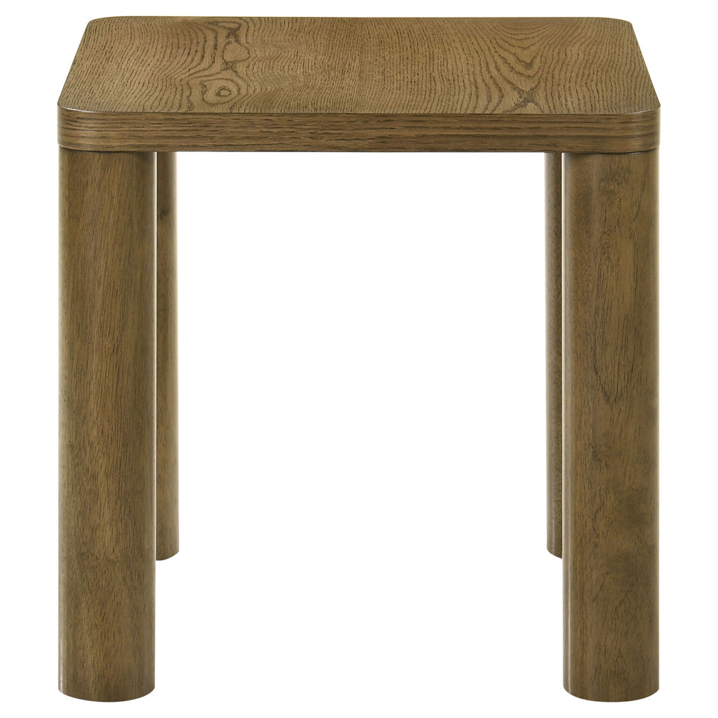Castlewood Engineered Wood Accent Side End Table Brown Oak