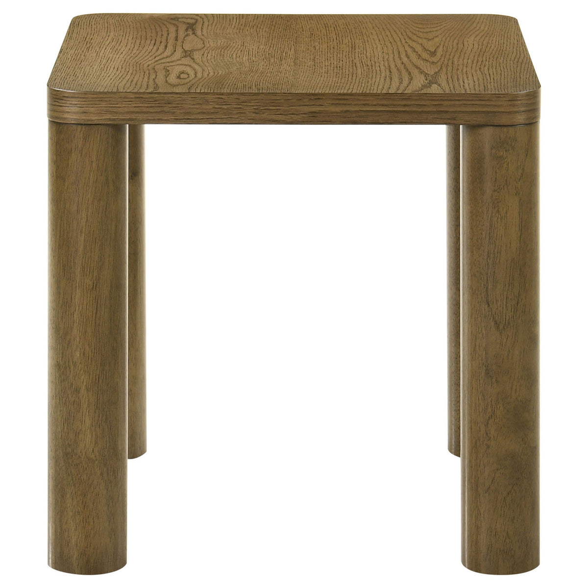 Castlewood Engineered Wood Accent Side End Table Brown Oak