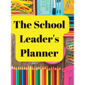 Hardcover planner with yellow cover and bold 'School Leader's Planner' title