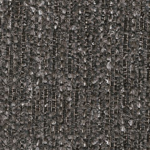 Gray textured upholstery fabric close-up with speckled woven loops