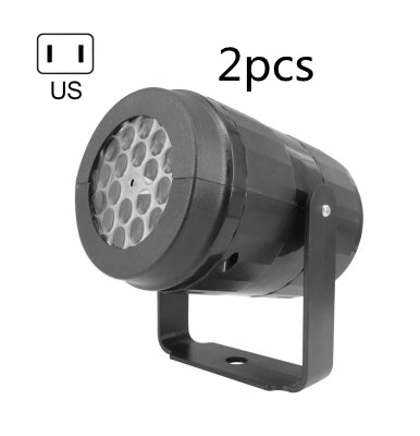 LED snowflake projector light, 2-pack, dark gray housing with mounting bracket