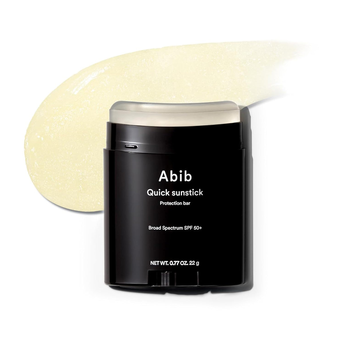 Abib quick sunstick protection bar SPF50+ in black twist-up container