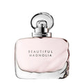 Estée Lauder Beautiful Magnolia eau de parfum bottle with clear glass and pale pink tint