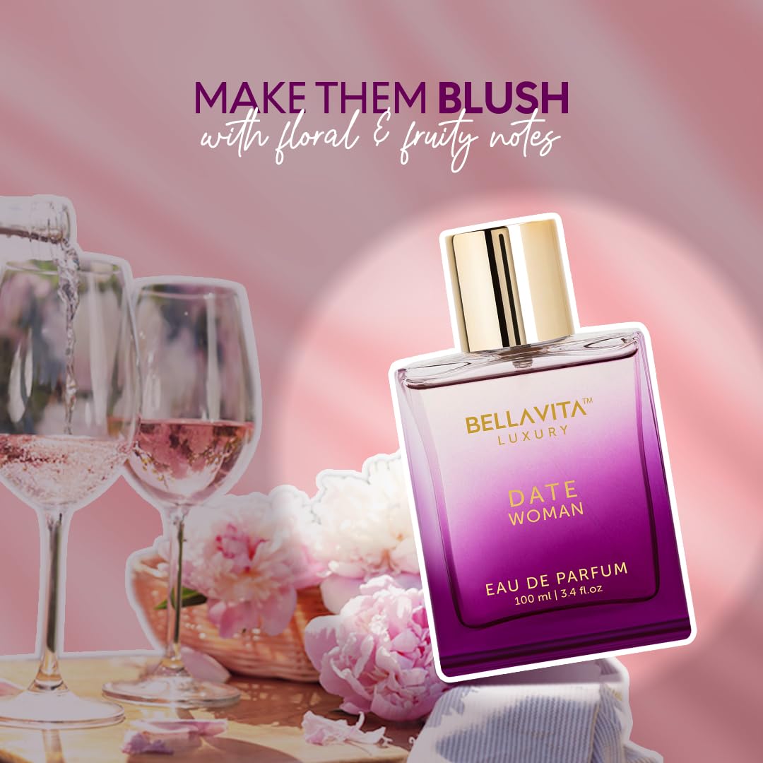 Purple Eau de Parfum bottle with gold cap, 100 ml (3.4 fl. oz.)