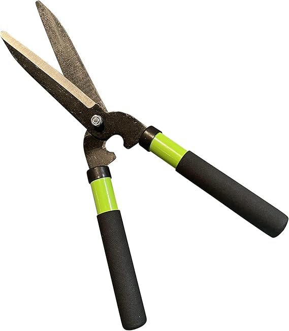 Loppers with black handles and bright green grips