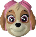 Paw Patrol Skye child plastic half mask with pink hair, big purple eyes, black nose