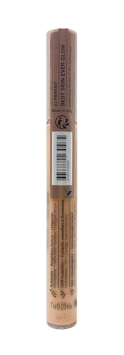 SEPHORA COLLECTION glow concealer tube, 23 Parfait with barcode and shade info