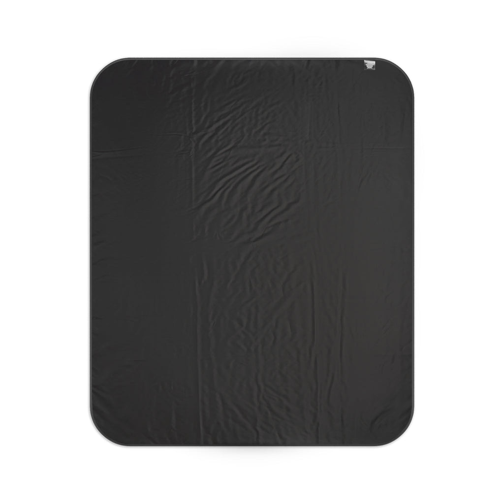 Square picnic blanket back in dark gray with subtle textured surface
