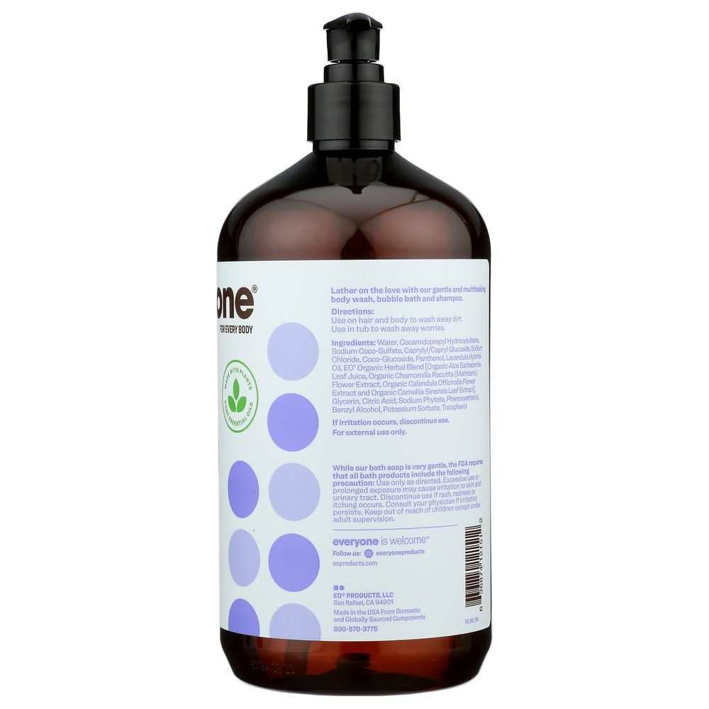 Amber pump soap bottle back label with usage notes and ingredient list