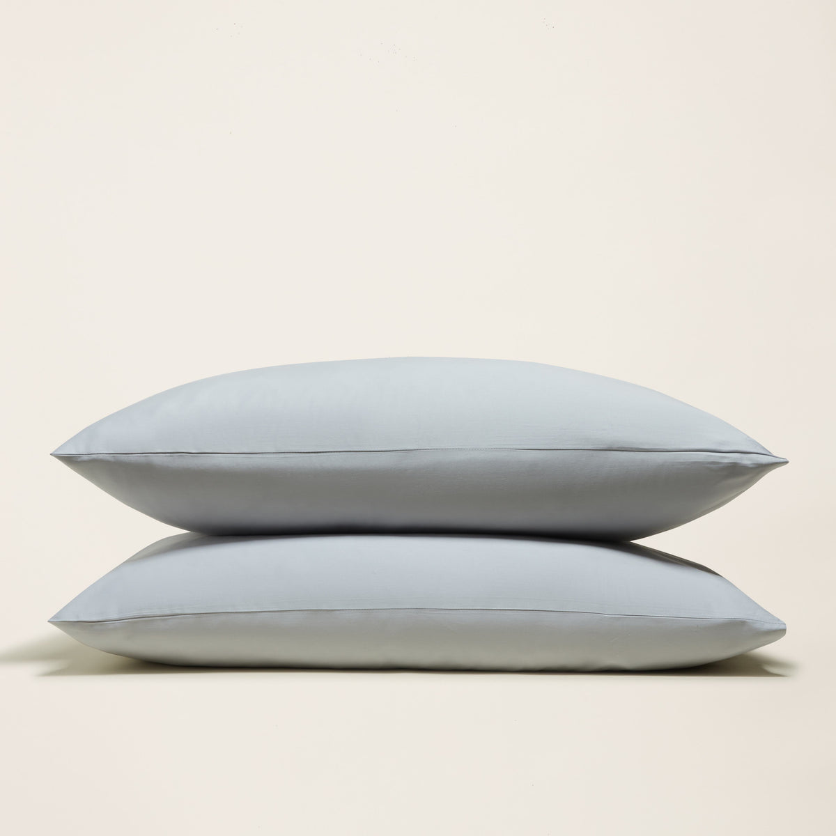 Australian sateen pillowcase set, pale blue solid pillowcases