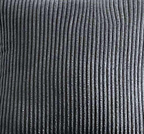 Close-up of ribbed dark gray/black corduroy fabric on a sectional