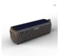 Solar Bluetooth wireless speaker with dark blue top solar panel and textured sides
