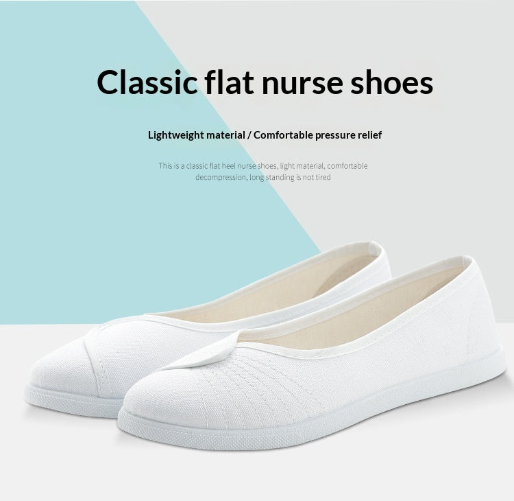 White slip-on flat casual sneakers with textured upper