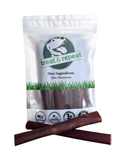Collagen sticks with treat & repeat pouch and dark brown rolled snack sticks
