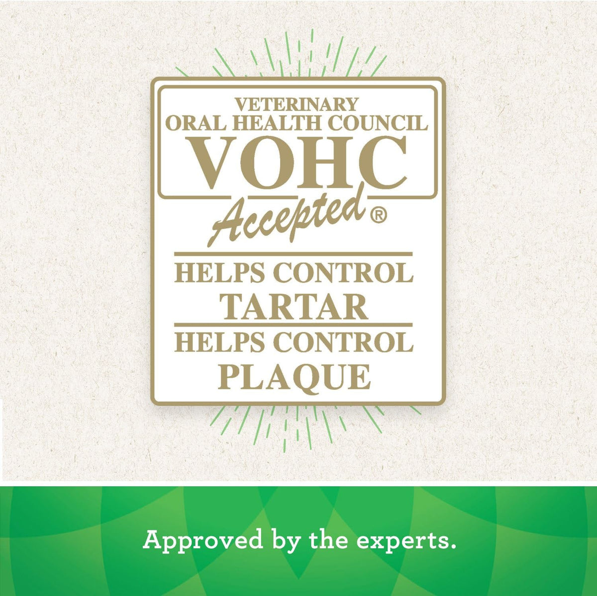 Veterinary Oral Health Council VOHC Accepted badge for dental chew