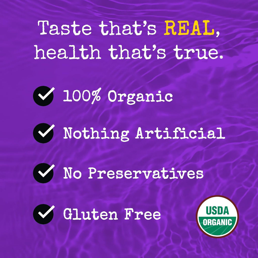 Organic wellness claim checklist for apple cider vinegar wellness shots on purple panel