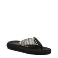 Rocket Dog women's striped fabric thong flip-flop with black foam sole