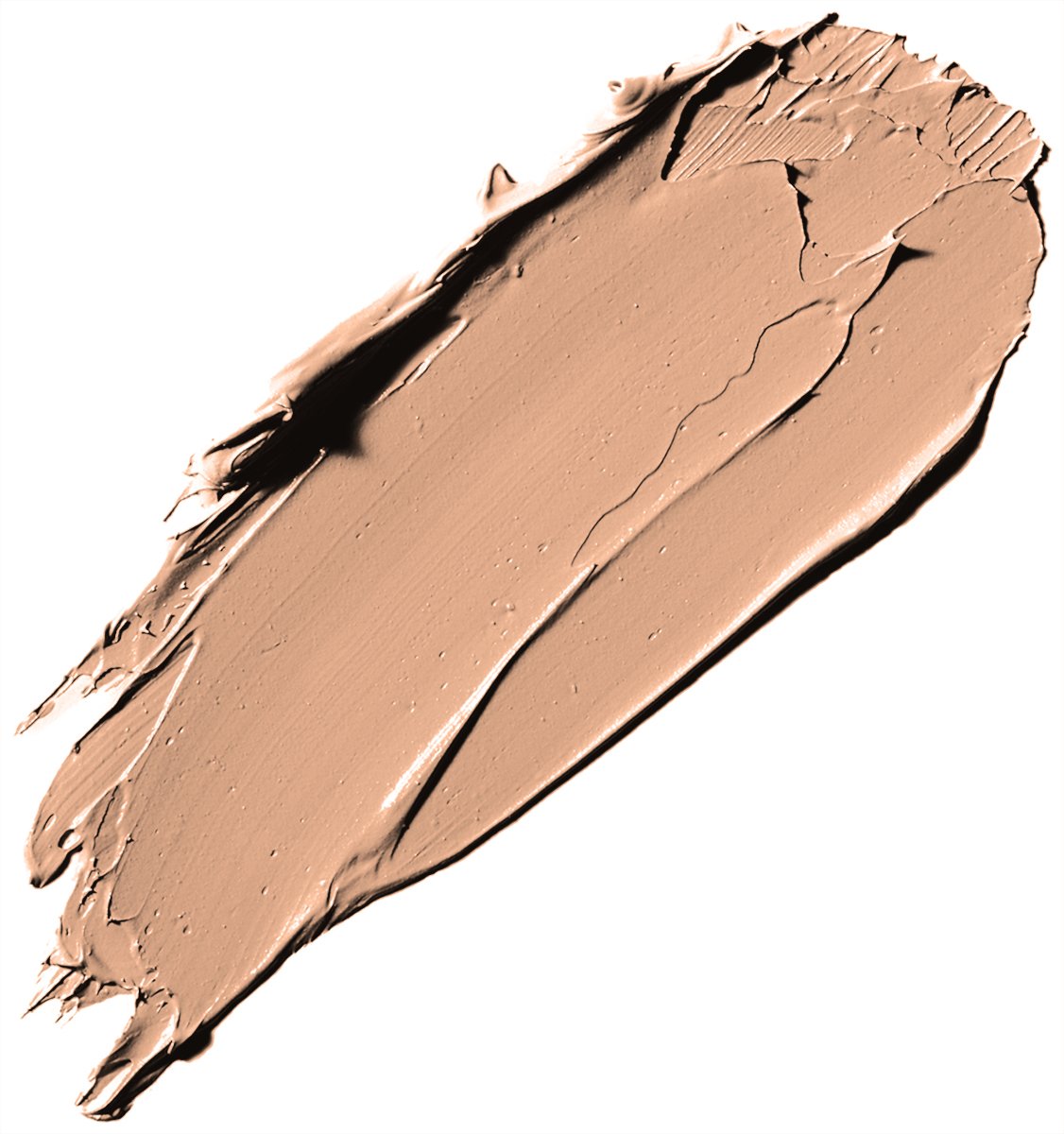 Honey concealer swatch, creamy beige smear with blended texture