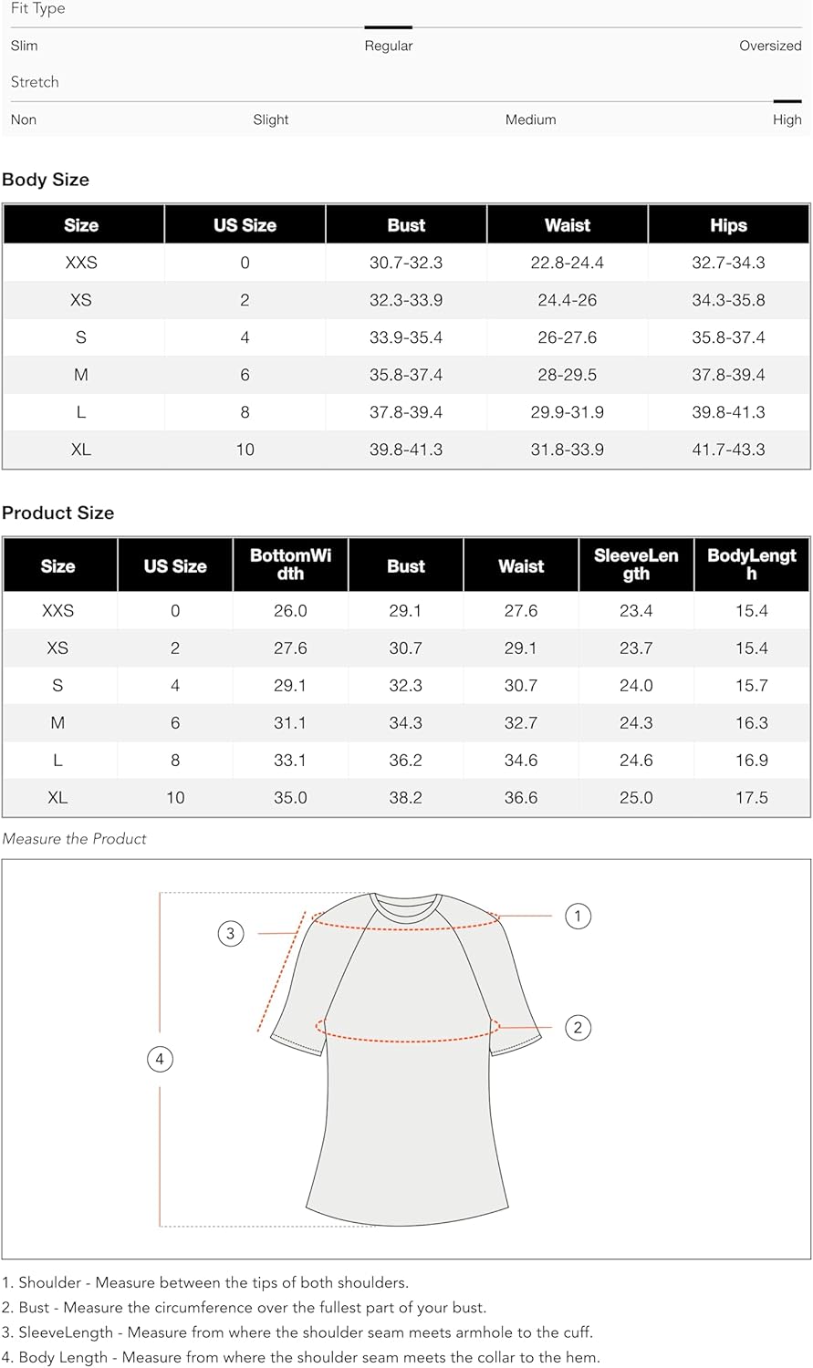 Size chart and measurement guide for off-shoulder knitted top