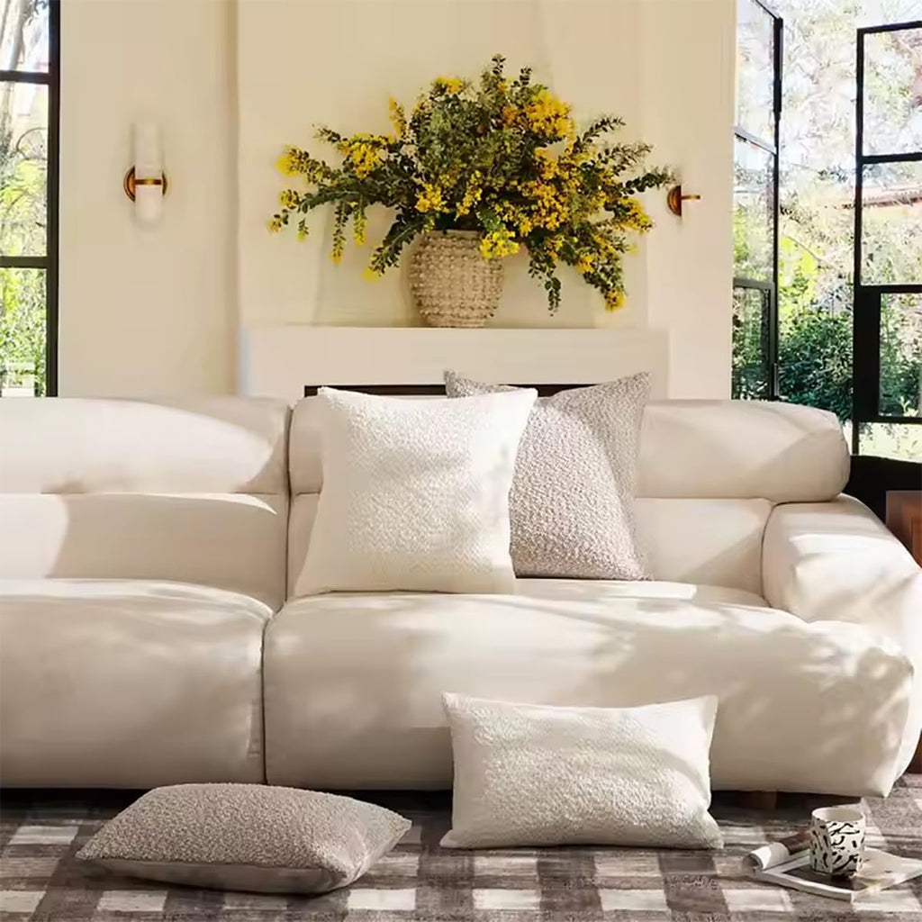 Fennco Styles textured chenille bouclé throw pillow