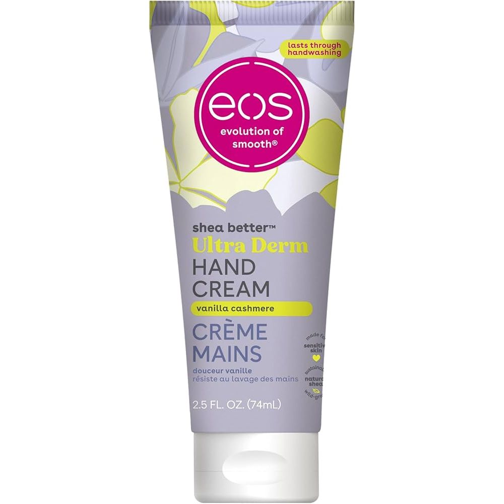 eos Ultra Derm hand cream tube, vanilla cashmere, 2.5 fl oz