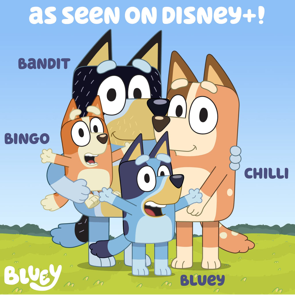 Bluey character-themed light-up figurine lamp art set packaging