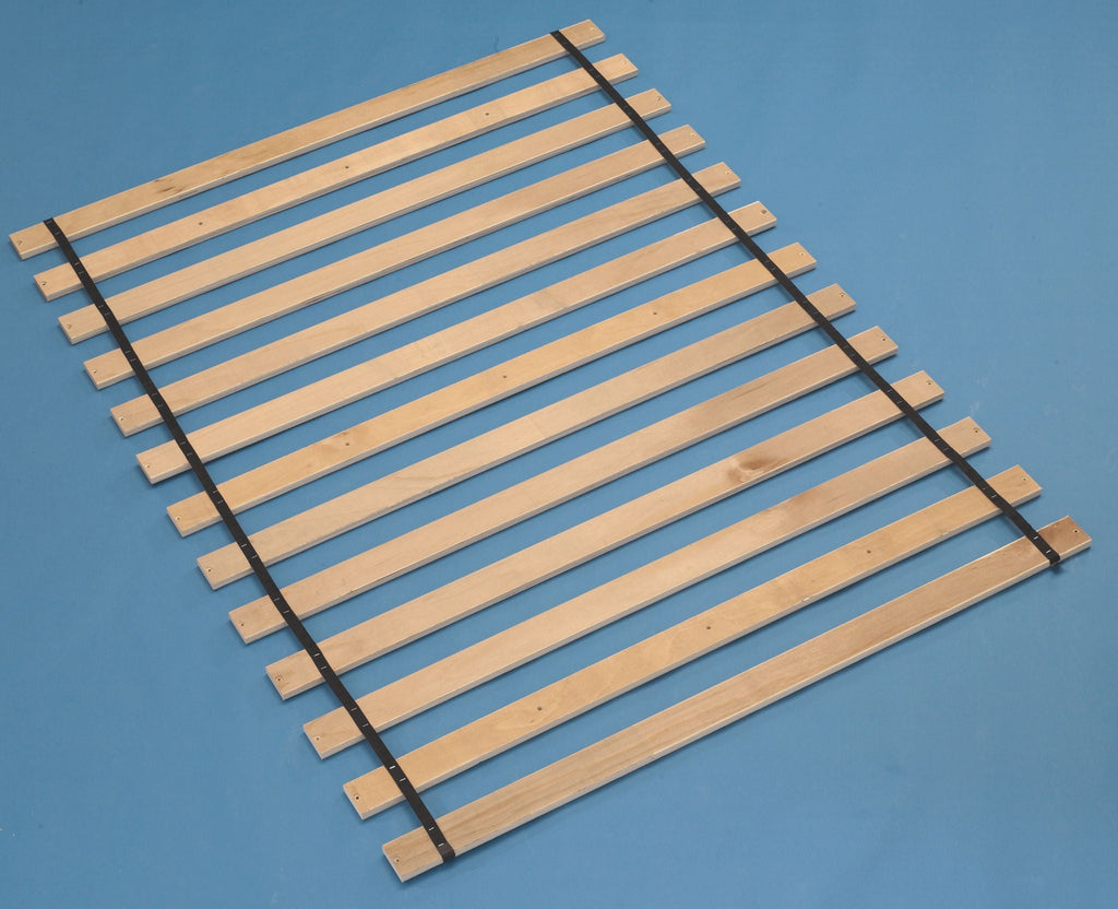 Derekson youth bed slat support board with light wood rails
