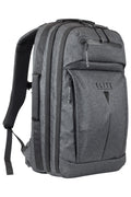 Heather gray backpack with front organizer pocket and adjustable shoulder strap