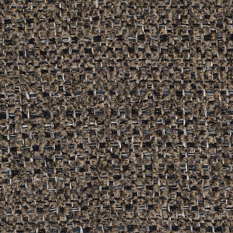 Brown and black upholstery fabric swatch with woven cube-like pattern