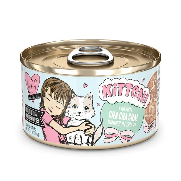 Kitten chicken wet cat food can with gravy, pull-tab lid, 2.8 oz