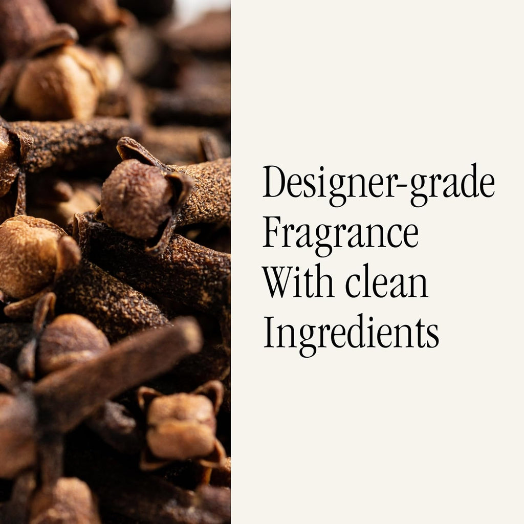 Designer-grade fragrance infographic: clean ingredients