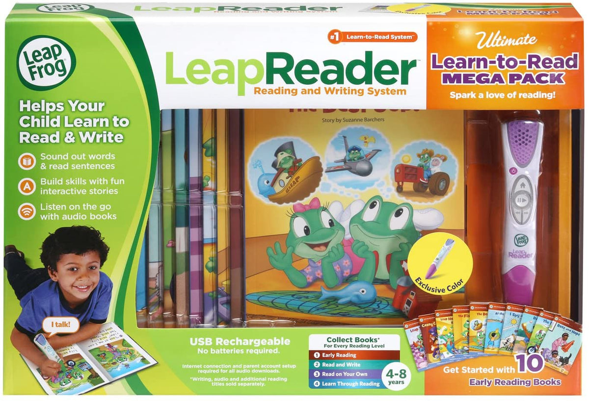 LeapReader reading and writing system mega pack box with USB rechargeable pen