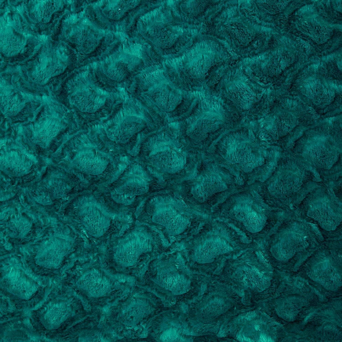 Emerald green faux fur sherpa throw blanket with dense shag texture