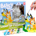 Bluey paint-your-own light-up figurine art set with 12 paint colors and figurine mold