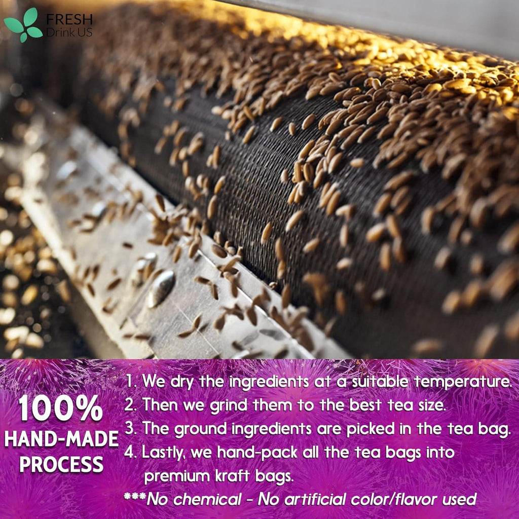 Milk thistle seeds drying on a mesh screen