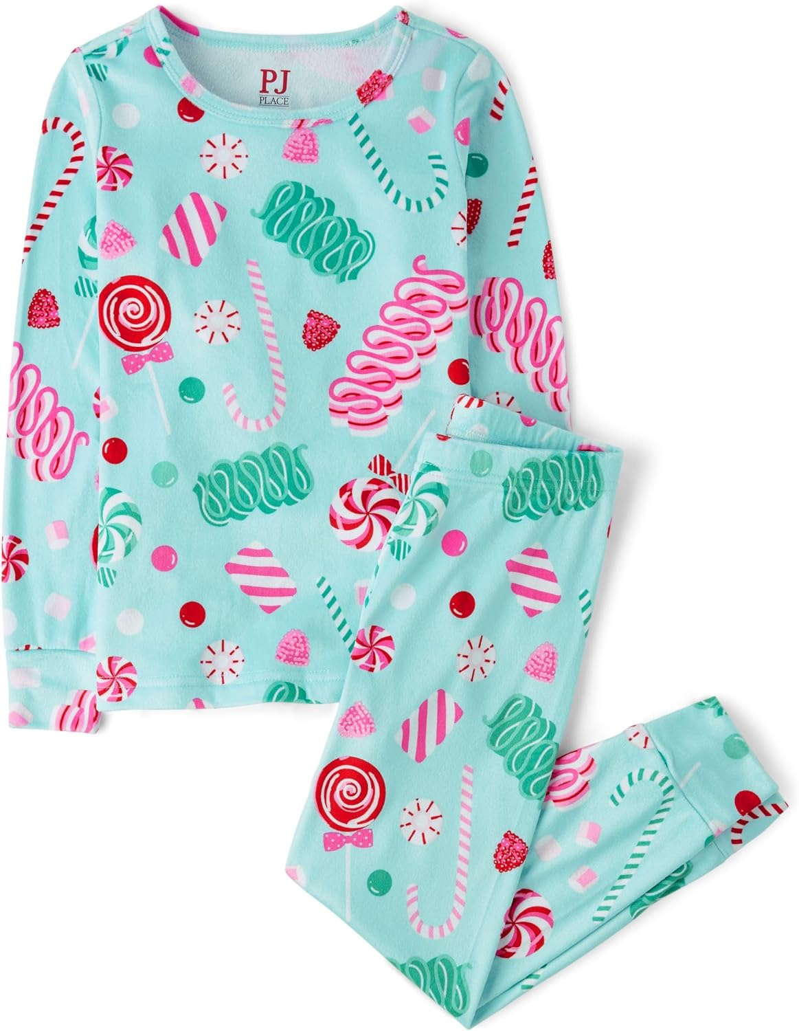 The Children's Place Baby Christmas and Holiday Kids 2 Piece Pajama Sets, Velour