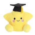 Yellow plush star graduation topper with black cap, gold tassel, smiling face