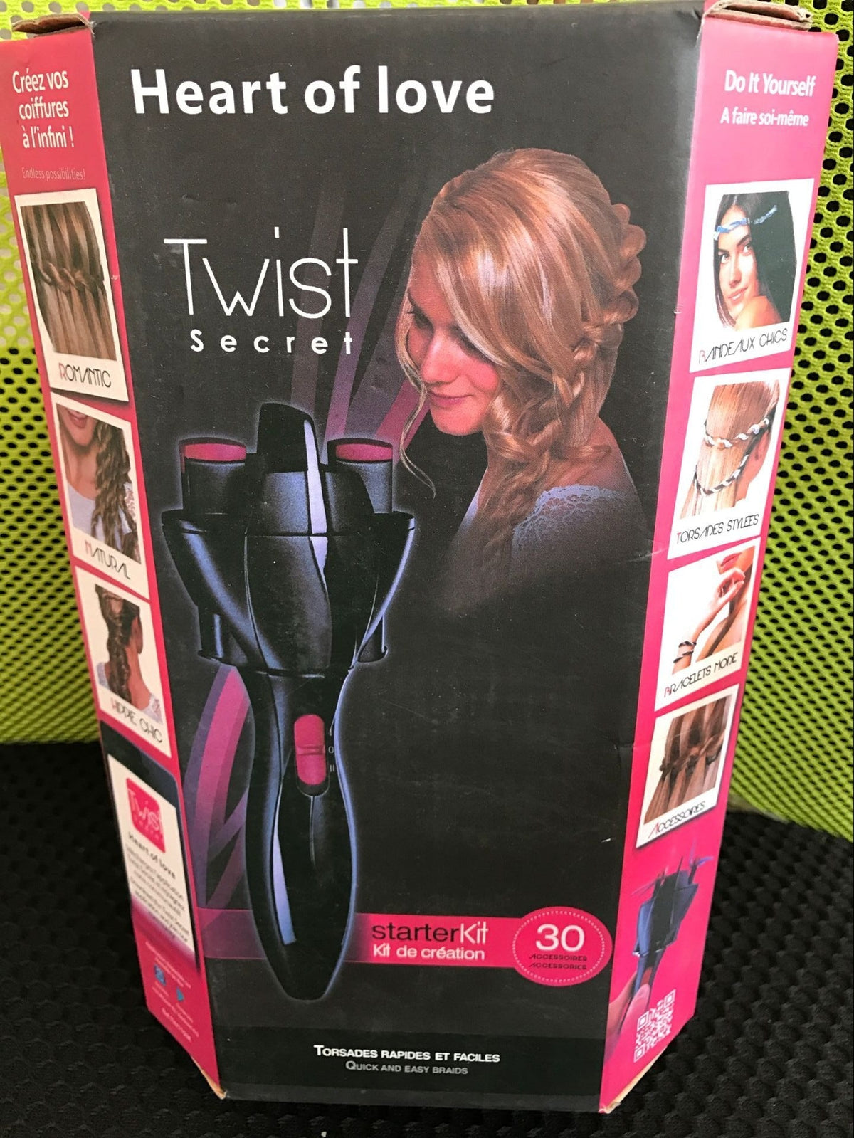 Heart of love Twist secret starter kit box for hair braiding and twisting tool