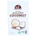 MAVUNO HARVEST dried organic coconut snack bag with coconut halves graphic