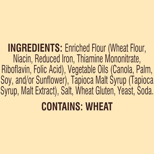 Pretzel dipping sticks ingredient list with wheat allergens text