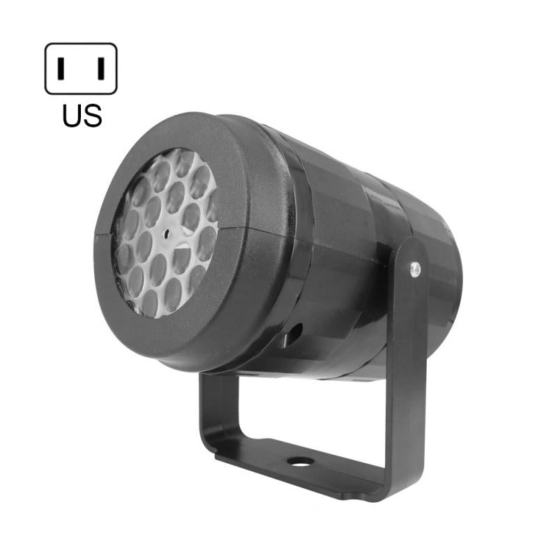 LED snowflake projector light, US plug version, dark gray housing and bracket