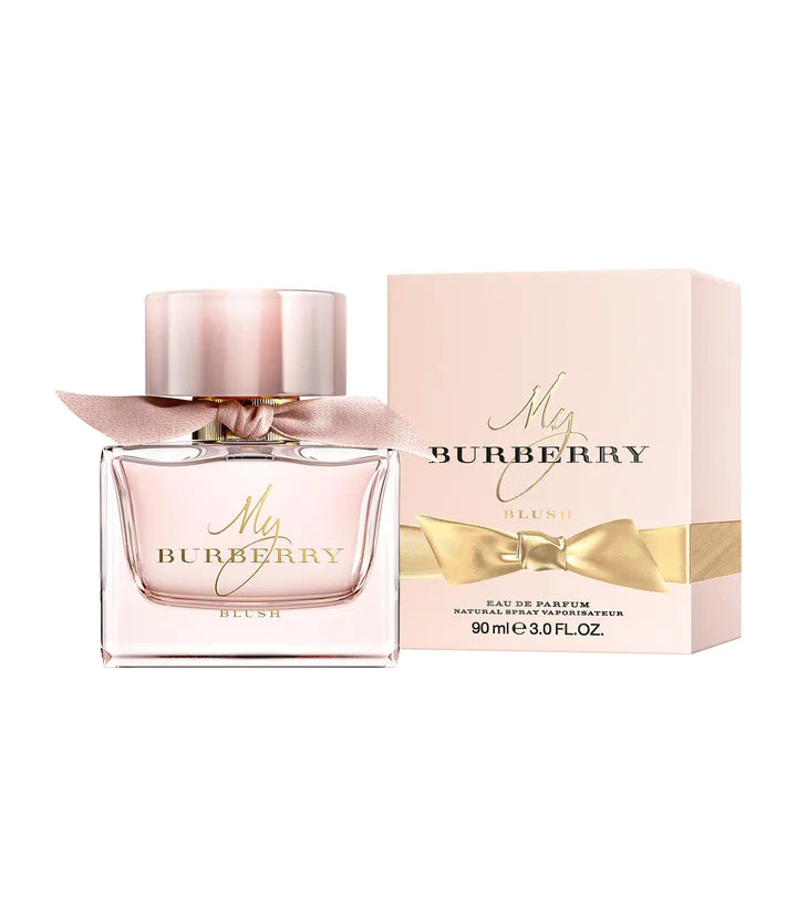 My Burberry Blush eau de parfum set: bottle with pink glass plus 90 mL box