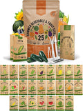 Vegetable and fruit seed variety pack with multiple labeled seed envelopes and herb illustrations